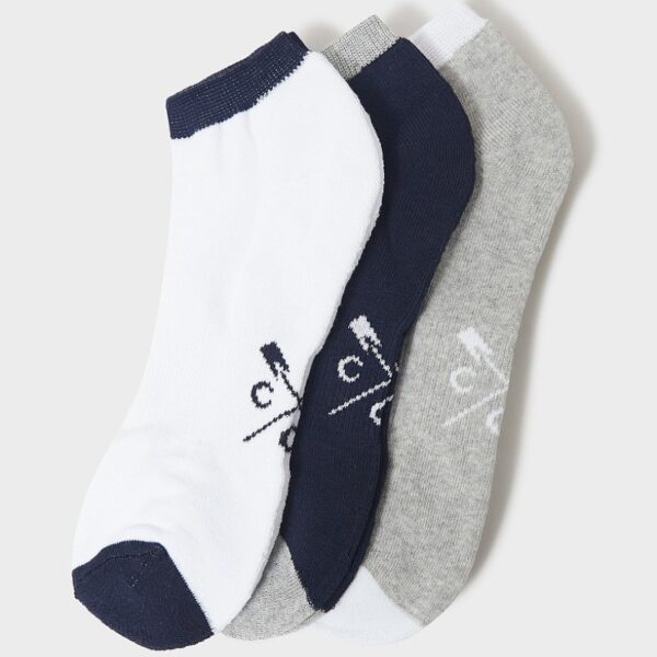 Mens 3 Pack Bamboo Grey Trainer Socks