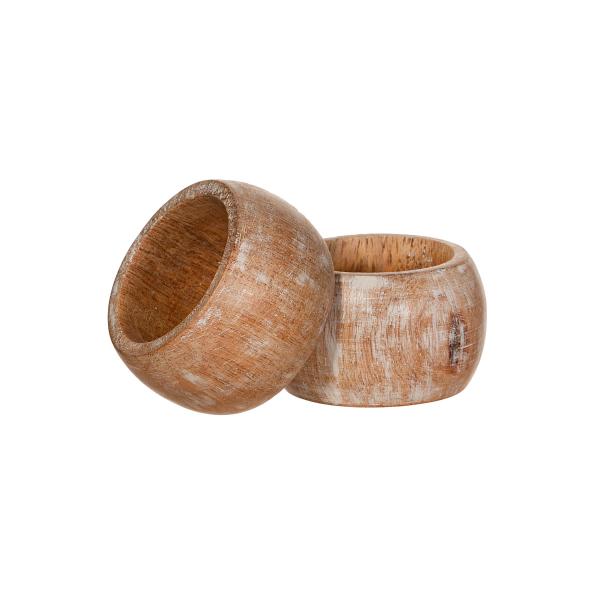 Mango Wood Napkin Rings - Set of 2SC133