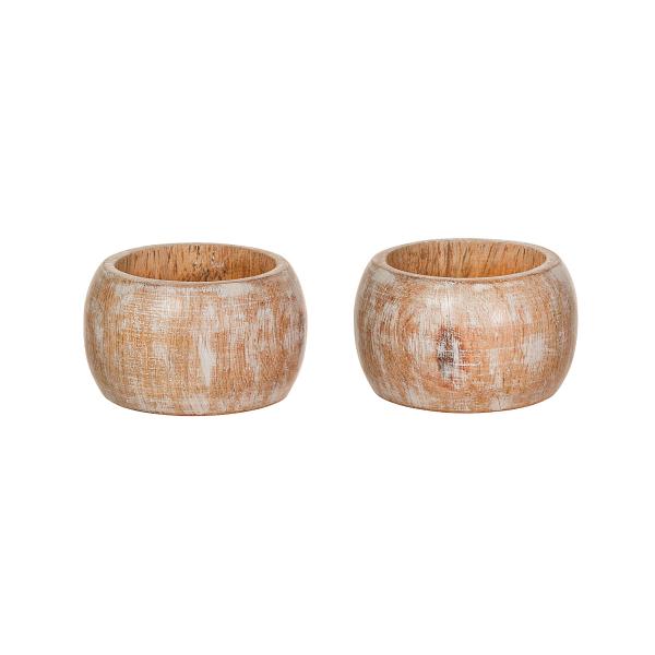 Mango Wood Napkin Rings - Set of 2SC133 - Image 2
