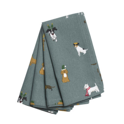 Napkins - Set Of 4 - Christmas Dogs