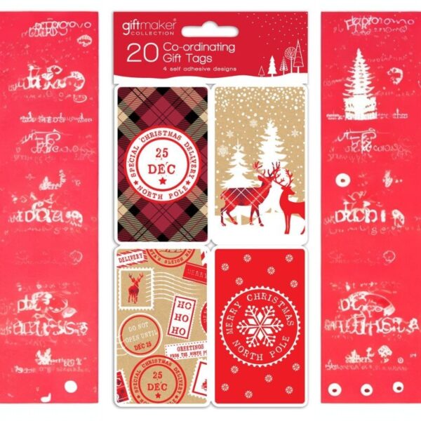 Self Adhesive Cosy Kraft Gift Tags 20pk