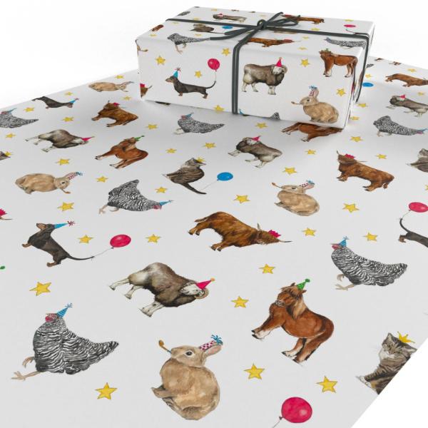 Domestic Party Animals Wrapping PaperSBDPA