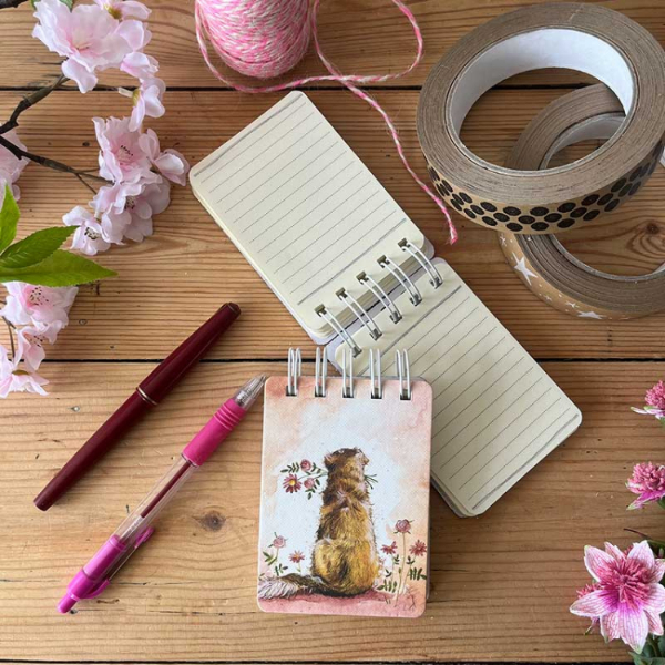 Goldie And Flowers Small Spiral Notepad - Ssn38