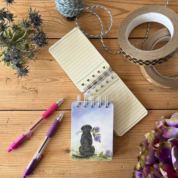 Labrador And Agapanthus Small Spiral Notepad - Ssn39