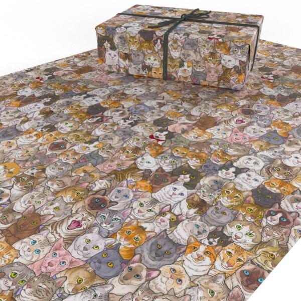 Cat Clowder Wrapping PaperTACC