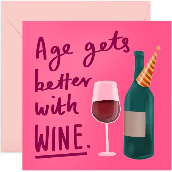 Better With Age Wine Card
