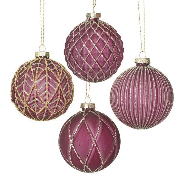 PINK & GOLD GLASS BAUBLES