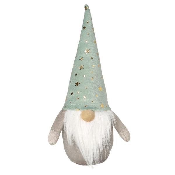 SITTING GONK IN PALE GREEN GOLD STAR HAT