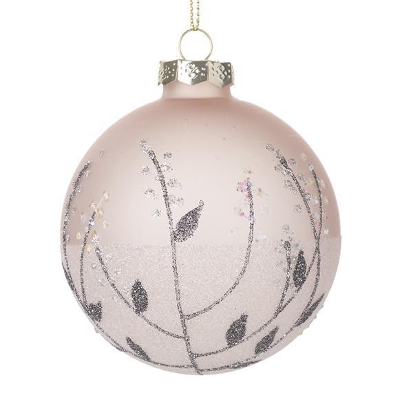 TWO TONE PINK GLASS BAUBLE