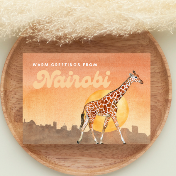 Postcard-Nairobi Gamepark