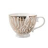 Animal Luxe Footed Mug Zebra Print Gold