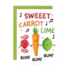 SWEET CARROT LIME Cute Birthday Card CF916