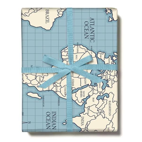 WORLD MAP Gift Wrap GX166