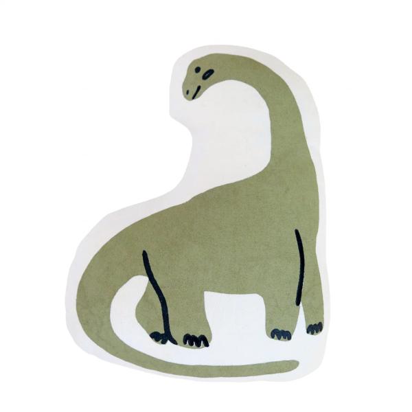 Long neck dinosaur - sage pillow - Image 2