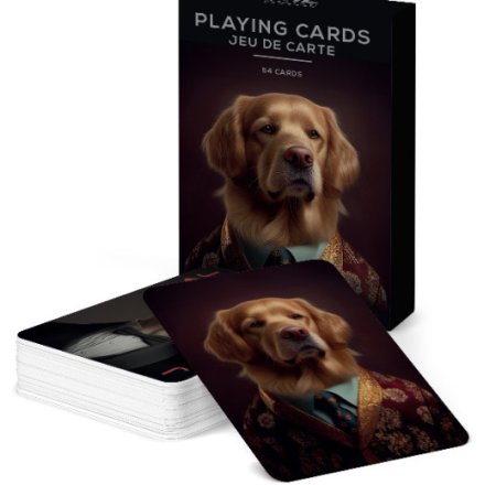 Dog Playing Cards 9Cm