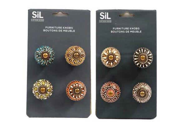 Antique Brass Drawer Knobs Set of 4