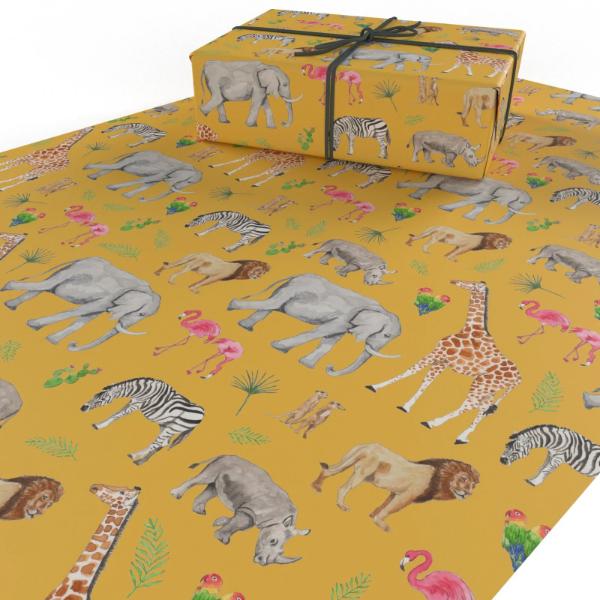 Childrens African Safari Wrapping PaperSBCAS