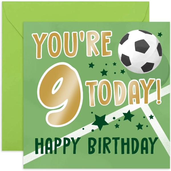 9th Birthday Football Card