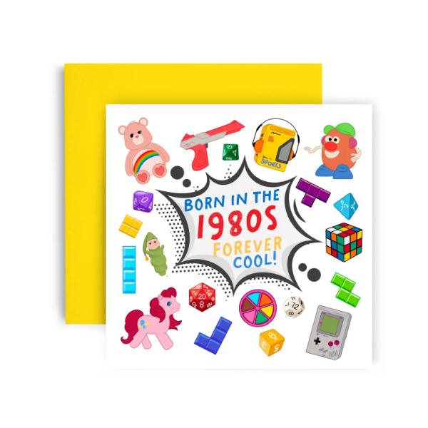Born in 1980's Birthday Card