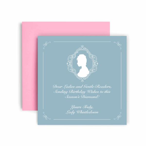 Bridgerton Lady Whistledown Birthday Card