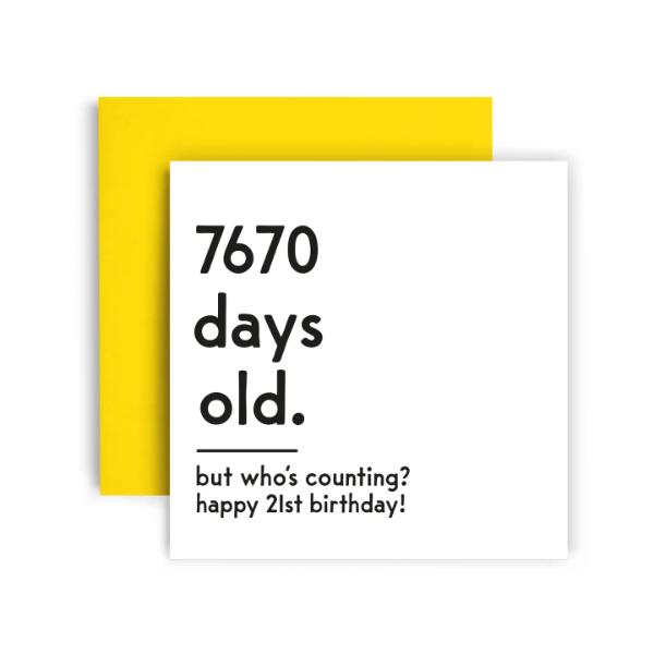 Days Counting Birthday Card