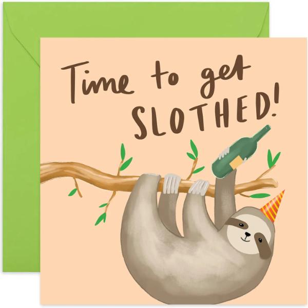 Get Slothed Congrats Card