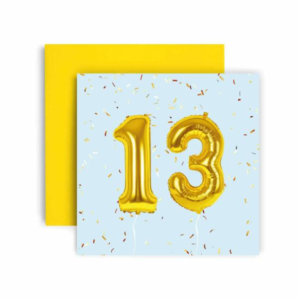 Gold Foil Balloon Happy Birthday Card