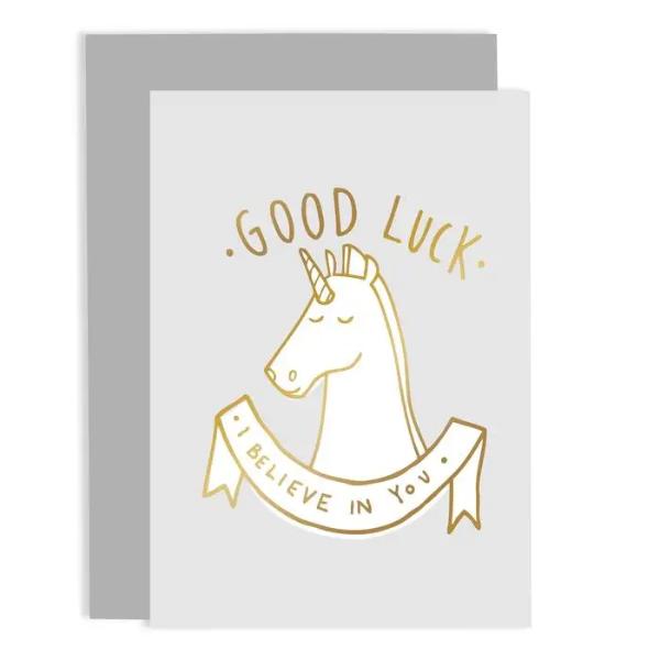 Good Luck Unicorn Card