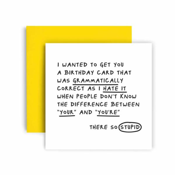 Grammatically Correct Card