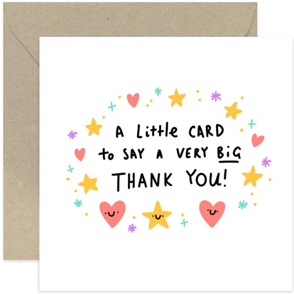 Little Card Big Thank You Card