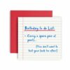 Spare Pants To Do List Birthday Card
