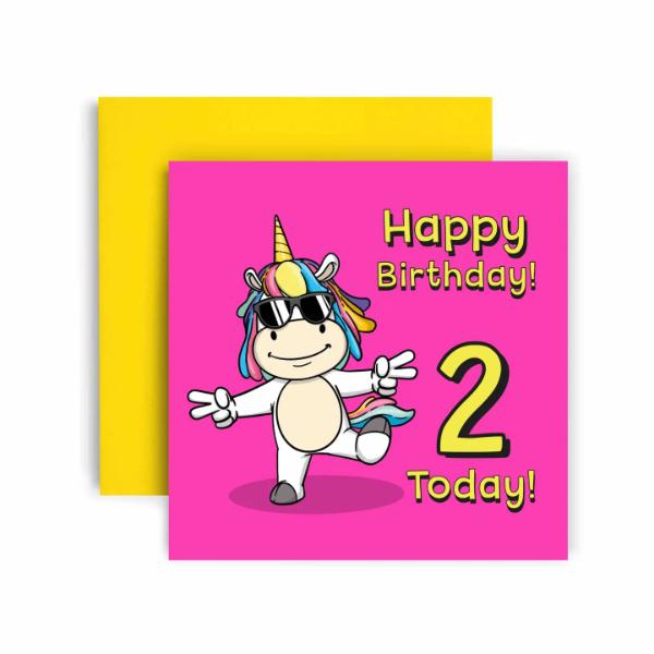 Unicorn Age Children's Birthday Card