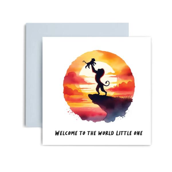 Welcome Lion King New Baby Card