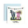 Wellington Boots Wedding Card