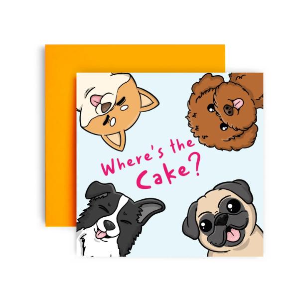 Where's the Cake? Funny Greetings Card