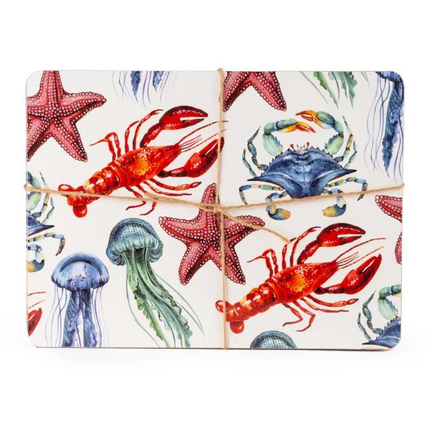 SET OF 4 PLACEMATS SEA CREATURES