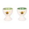 Ceramic egg cups (set of 2) Bee design