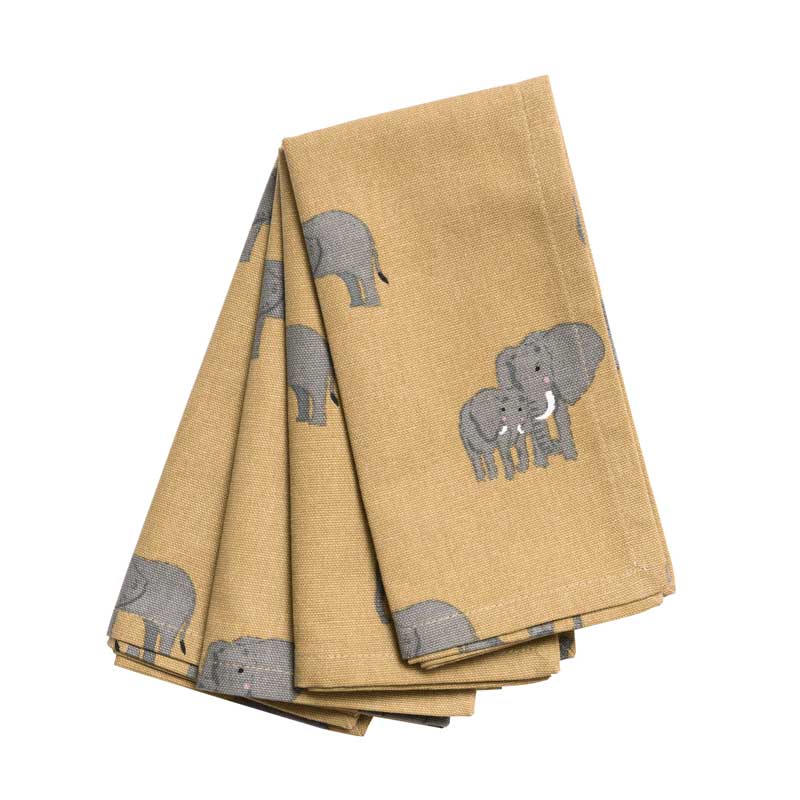 Napkins Set Of 4-Elephant