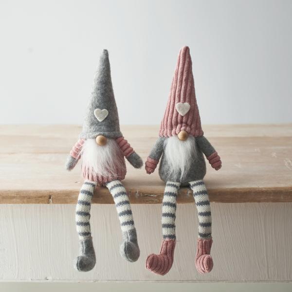 Assorted Grey And Pink Gonks, 25cm