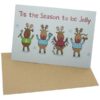Christmas Jolly Reindeer A5 Card (blank inside) by Rosie Parkinson