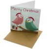 Christmas Owls in Tree 148mm Square Card (blank inside) by Rosie Parkinson