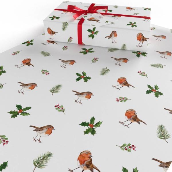 Christmas Robins and Holly by Sophie Botsford