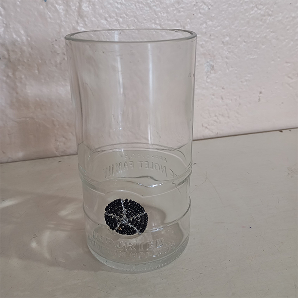 Round Beaded Tall Glass