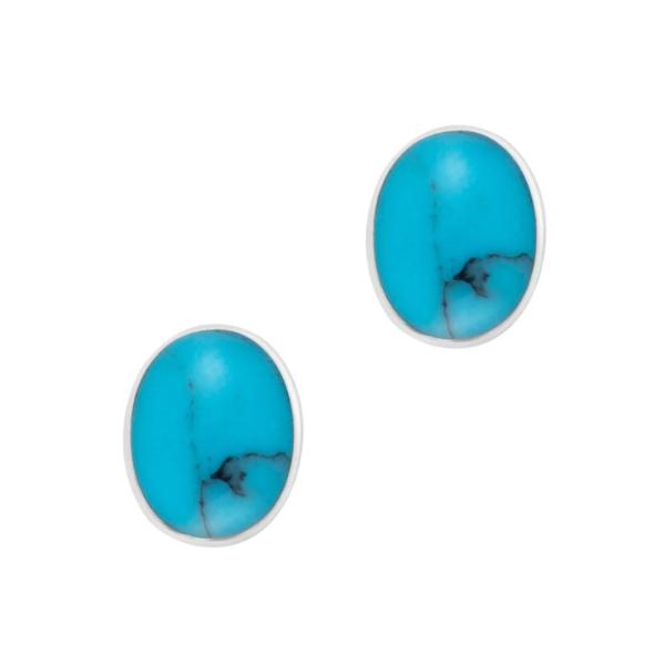 Pretty Turquoise Oval Studs