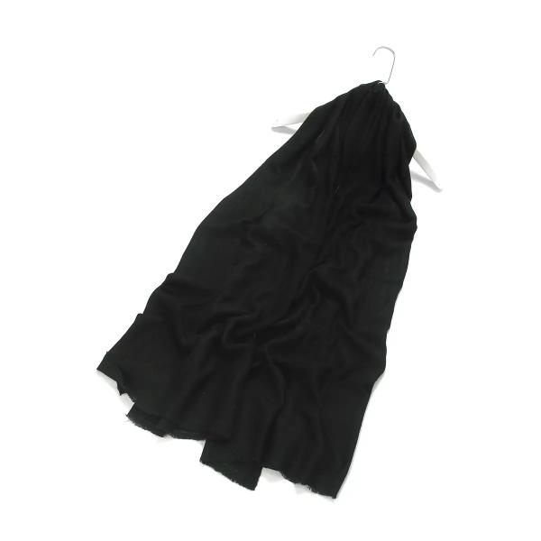 Plain Colour Pure Cashmere Scarf - Black