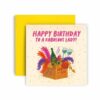 Caution:100% Party Happy Birthday Fabulous Lady Card