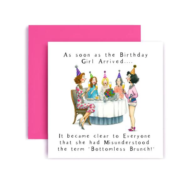 Bottomless Brunch Happy Birthday - Best Friend Card