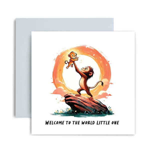 Hello Little One Lion King New Baby Card