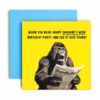 Gorilla Loo Roll Crisis Funny Birthday card