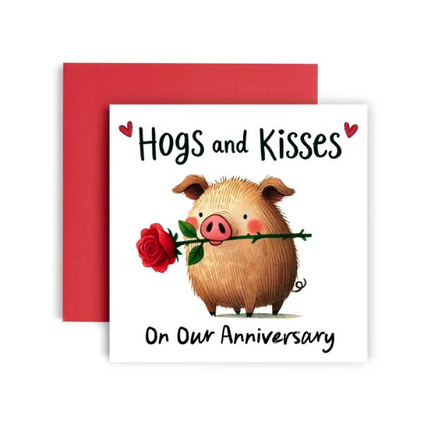 Hogs and Kisses Card
